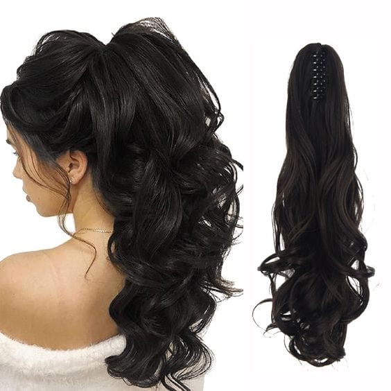 18 Inch Long Ponytail Hair Extension (Free Hair Bun) | Pony Tail Hair Extensions Bun Hairstyle Extension Hair 18 Inch Long Ponytail Hair Extension (Free Hair Bun) Zaavio®