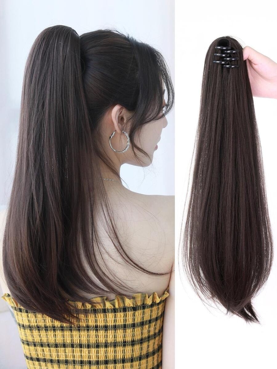 18 Inch Long Ponytail Hair Extension (Free Hair Bun) | Pony Tail Hair Extensions Bun Hairstyle Extension Hair 18 Inch Long Ponytail Hair Extension (Free Hair Bun) Zaavio®