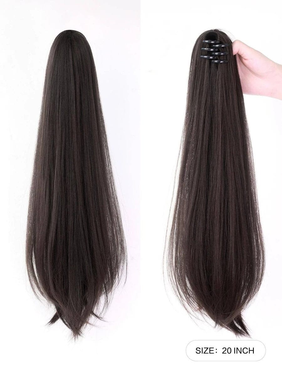 18 Inch Long Ponytail Hair Extension (Free Hair Bun) | Pony Tail Hair Extensions Bun Hairstyle Extension Hair 18 Inch Long Ponytail Hair Extension (Free Hair Bun) Zaavio®