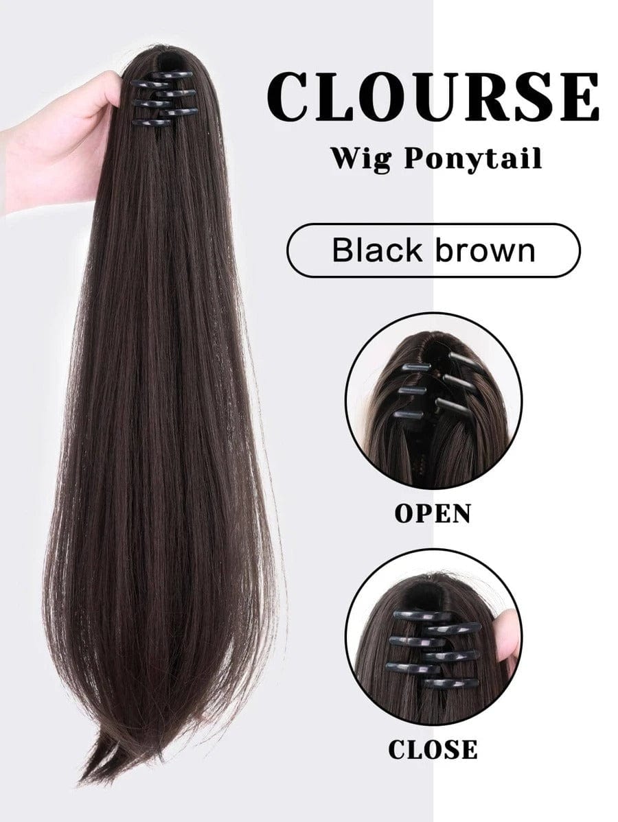 18 Inch Long Ponytail Hair Extension (Free Hair Bun) | Pony Tail Hair Extensions Bun Hairstyle Extension Hair 18 Inch Long Ponytail Hair Extension (Free Hair Bun) Zaavio®