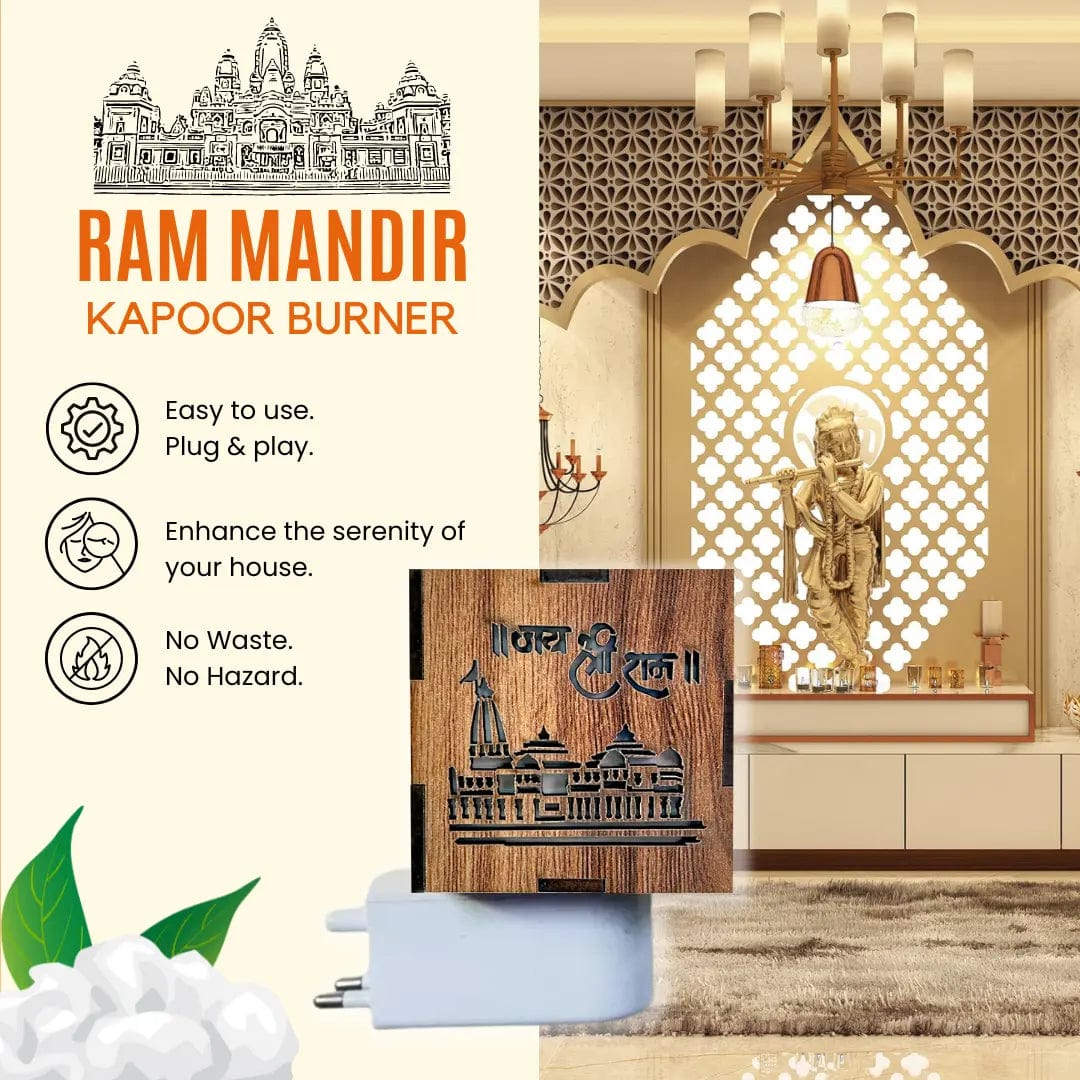 3-in-1 Ayodhya Ram Mandir Electric Aroma Burner & Night lamp (Copy) Zaavio®