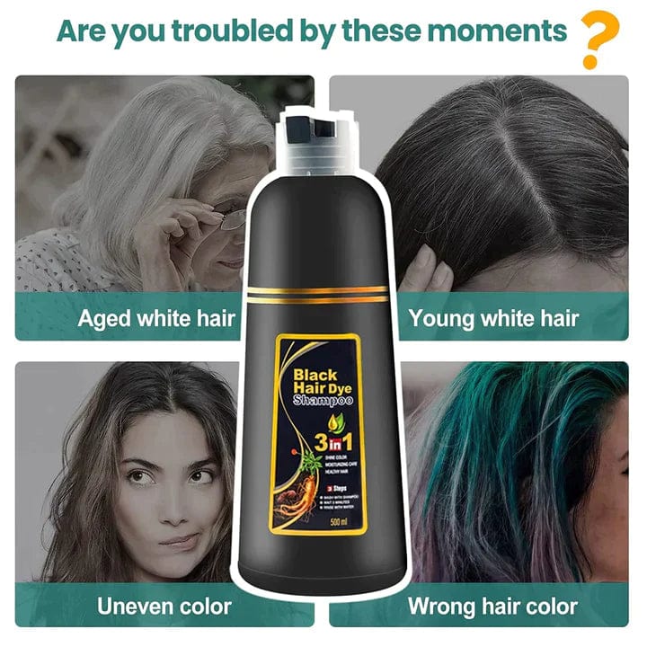 3 in 1 Black Hair Dye Shampoo Zaavio®