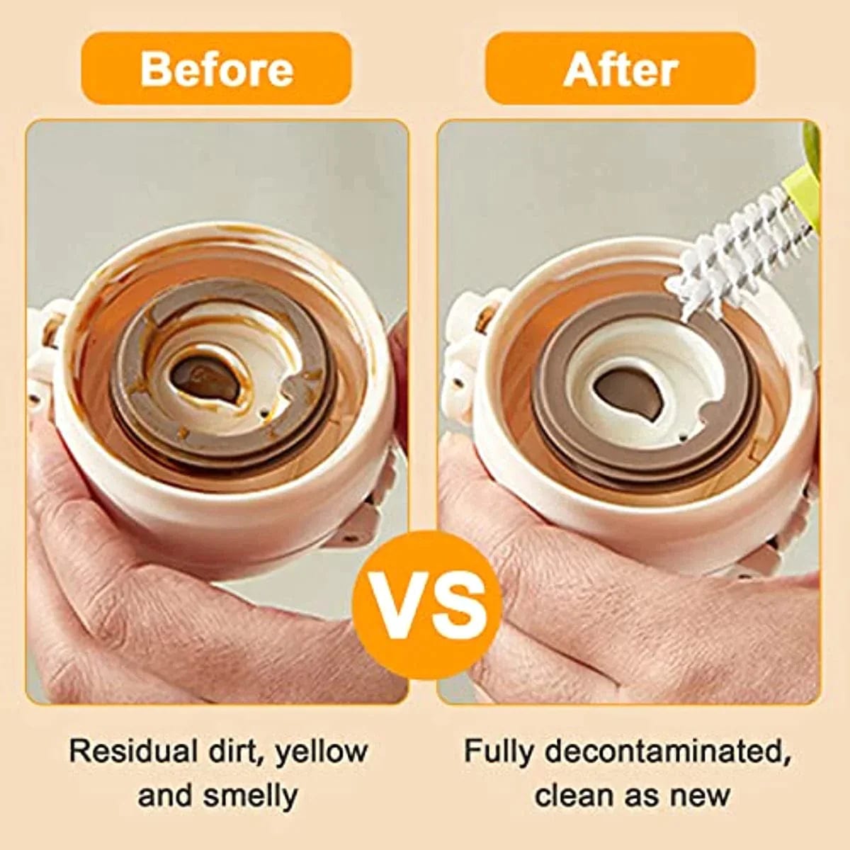 3 In 1 Bottle Brush and Straw Cleaner Tool (Pack of 2) Zaavio®️