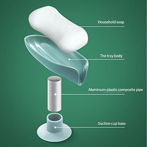 SoapNezt™ Leaf Shaped Self Draining Soap Holder (Pack of 2)