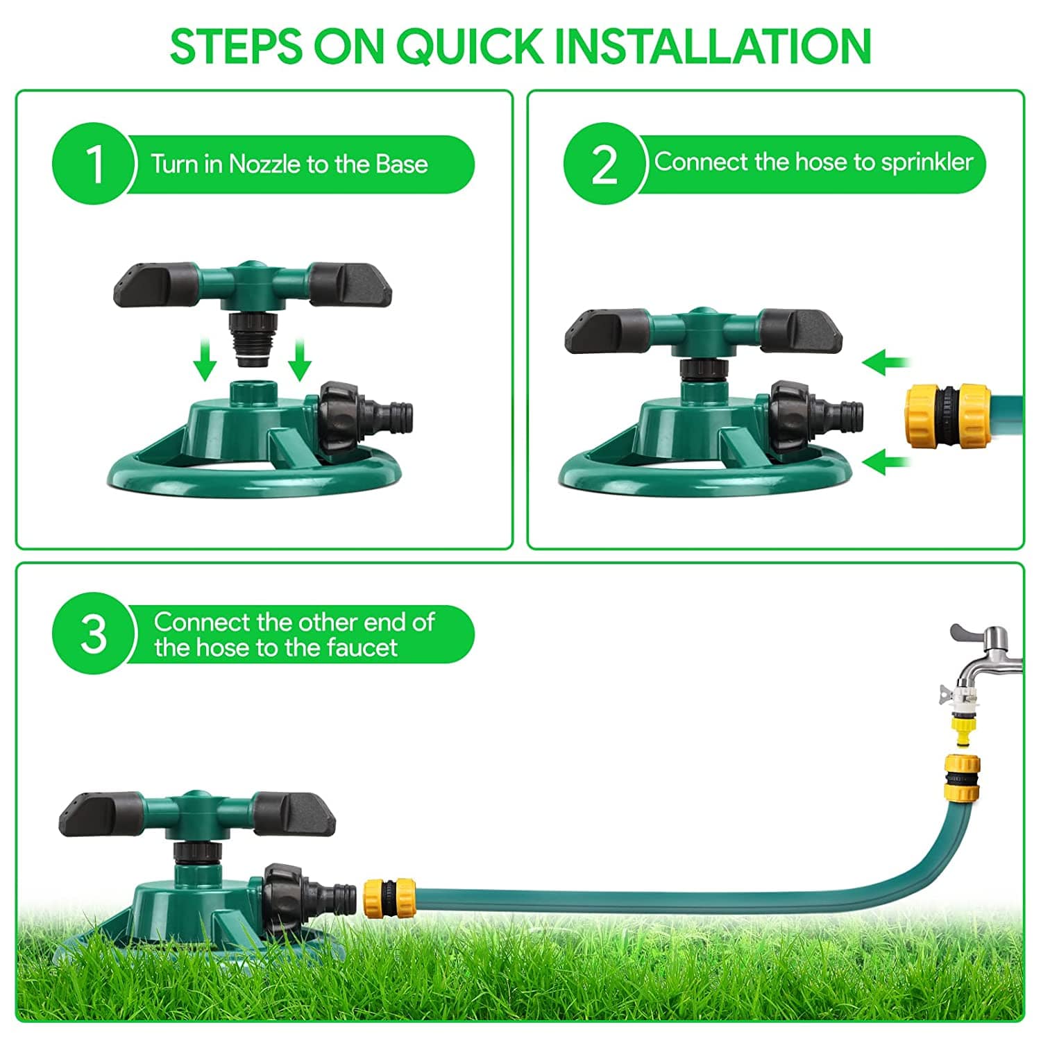 360° Rotating Water Sprinkler for Garden (Buy 1 Get 1 Free) MakerBazar.in
