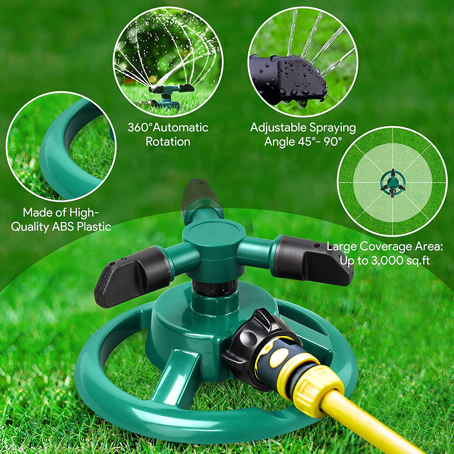 360° Rotating Water Sprinkler for Garden (Buy 1 Get 1 Free) MakerBazar.in
