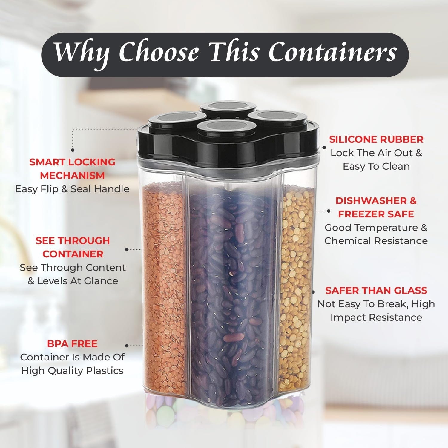 4 Sections Food Storage Container (Buy 1 Get 1 free) 4 Sections Food Storage Container (Buy 1 Get 1 free) Zaavio®