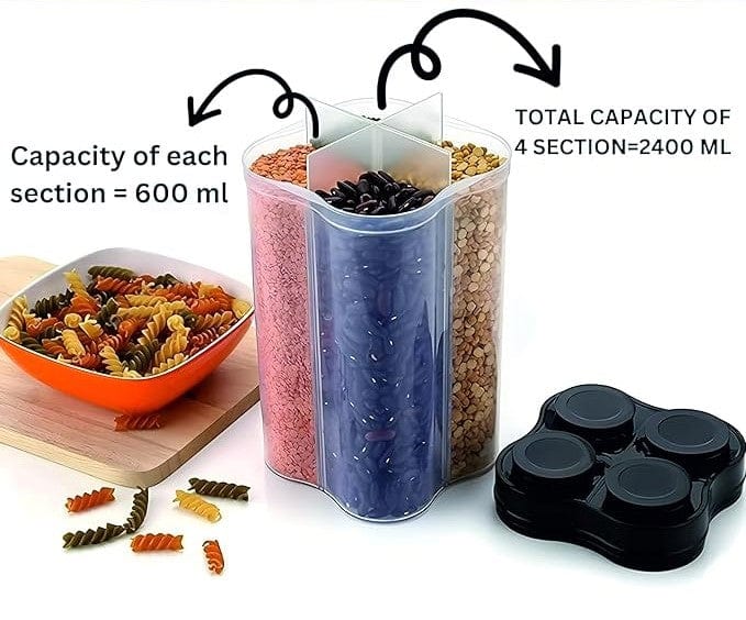 4 Sections Food Storage Container (Buy 1 Get 1 free) 4 Sections Food Storage Container (Buy 1 Get 1 free) Zaavio®
