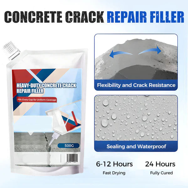 CrackFixzy™ Heavy-Duty Concrete Crack Repair Adhesive