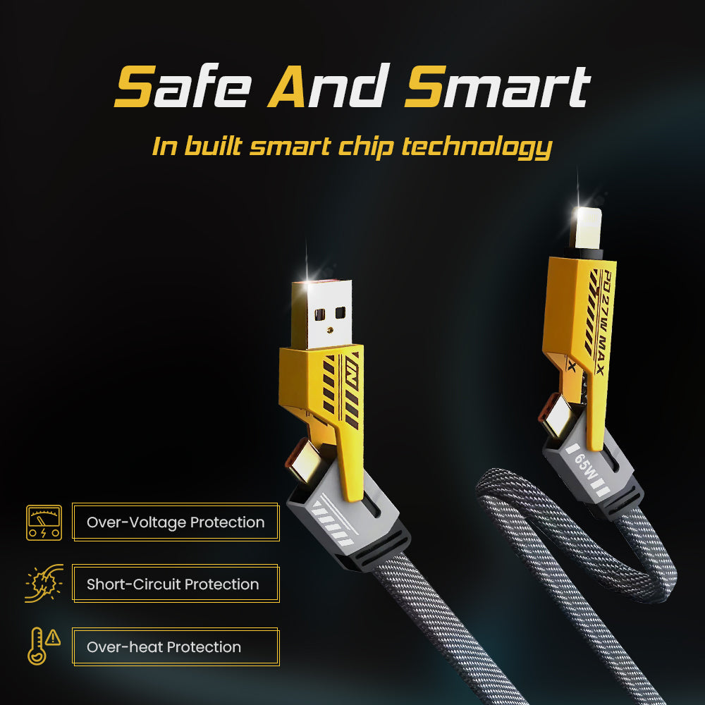 Unitechxo™ 4 in 1 Fast Charging Data Cable