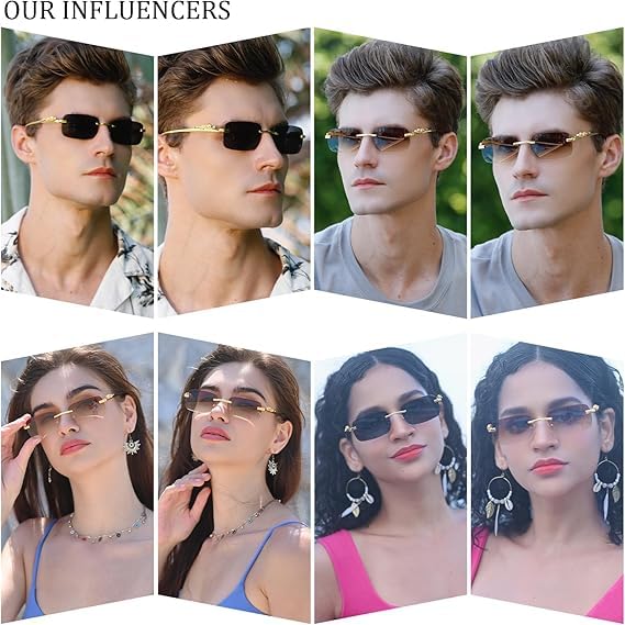 Unisex Rimless Sunglasses