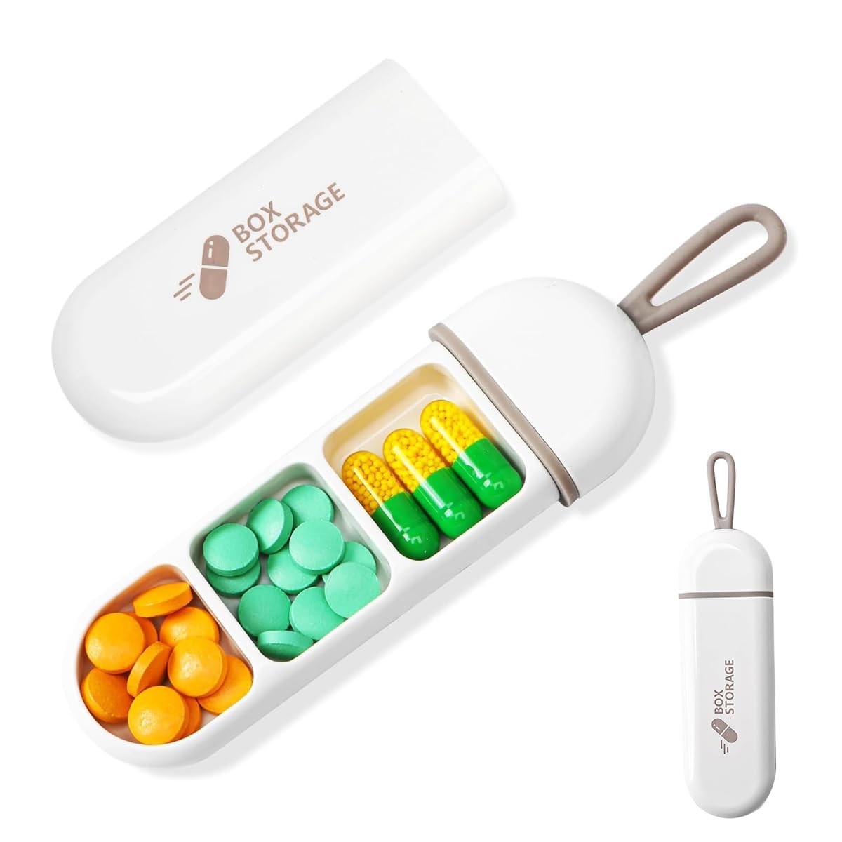 3-Compartment Pill Organizer Box
