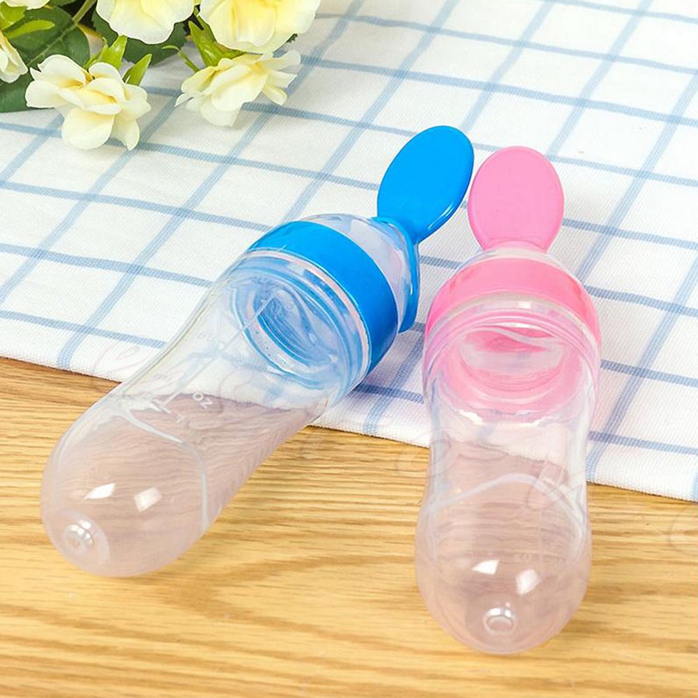 Silicone Baby Food Dispensing Spoon Bottle