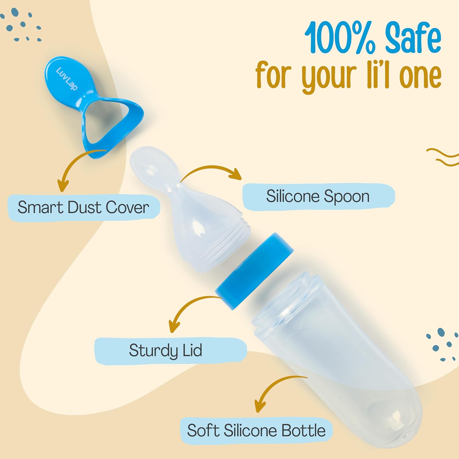 Silicone Baby Food Dispensing Spoon Bottle