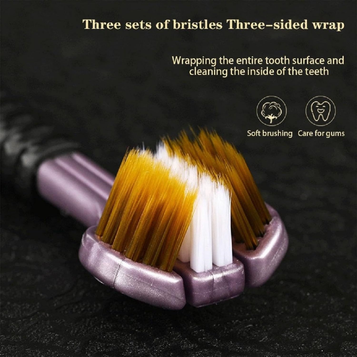 3 Sided Tooth Brush (Pack of 4)