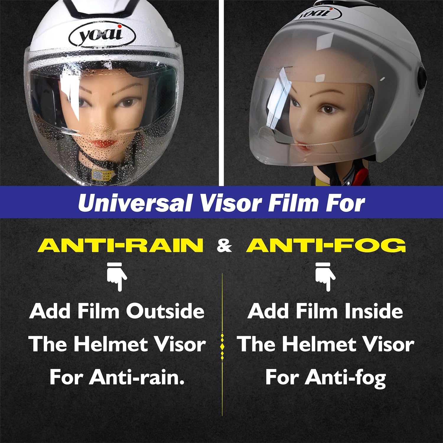 VisorVeil™ Photochromic Anti-Fog Helmet Film