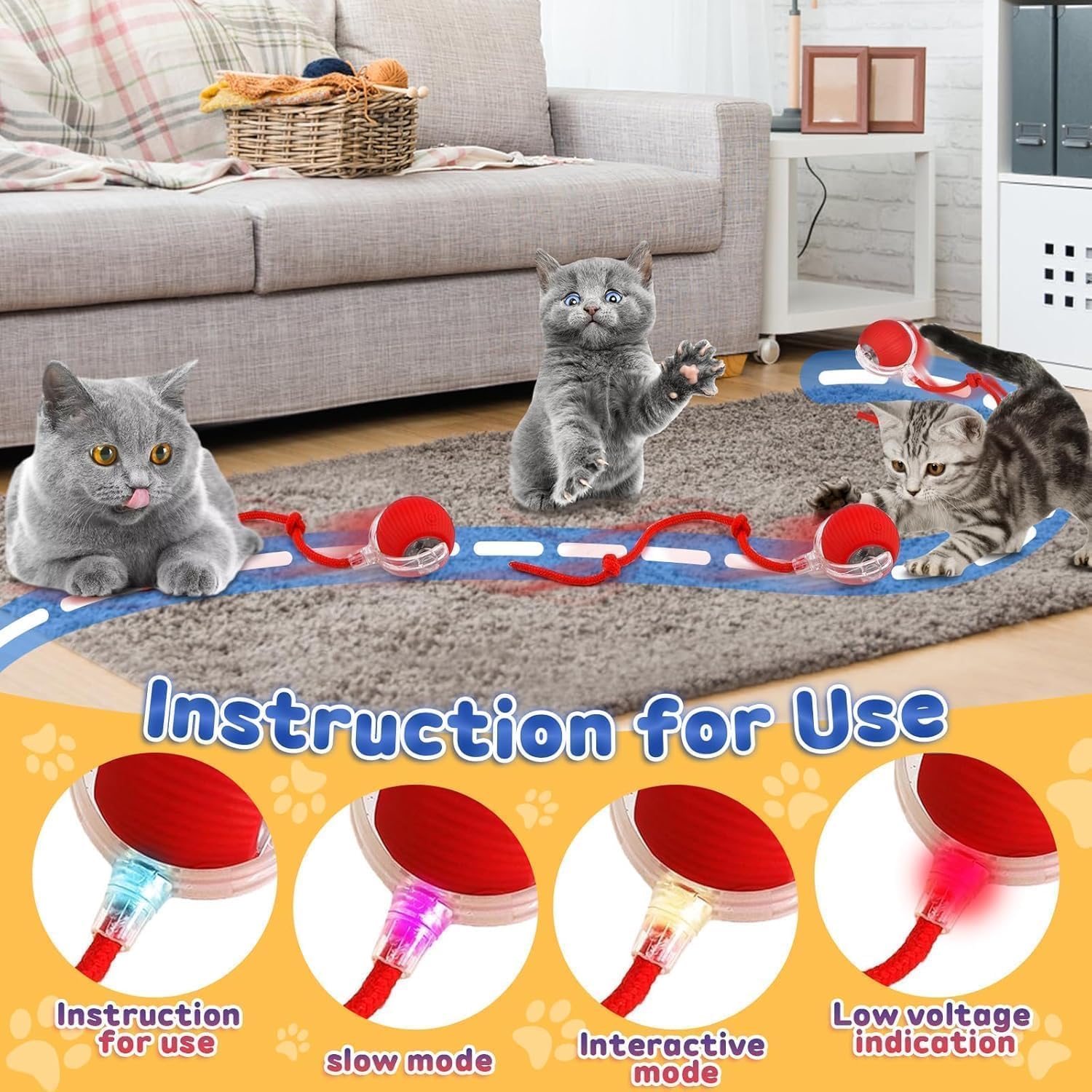 Smart Rolling LED Pet Ball