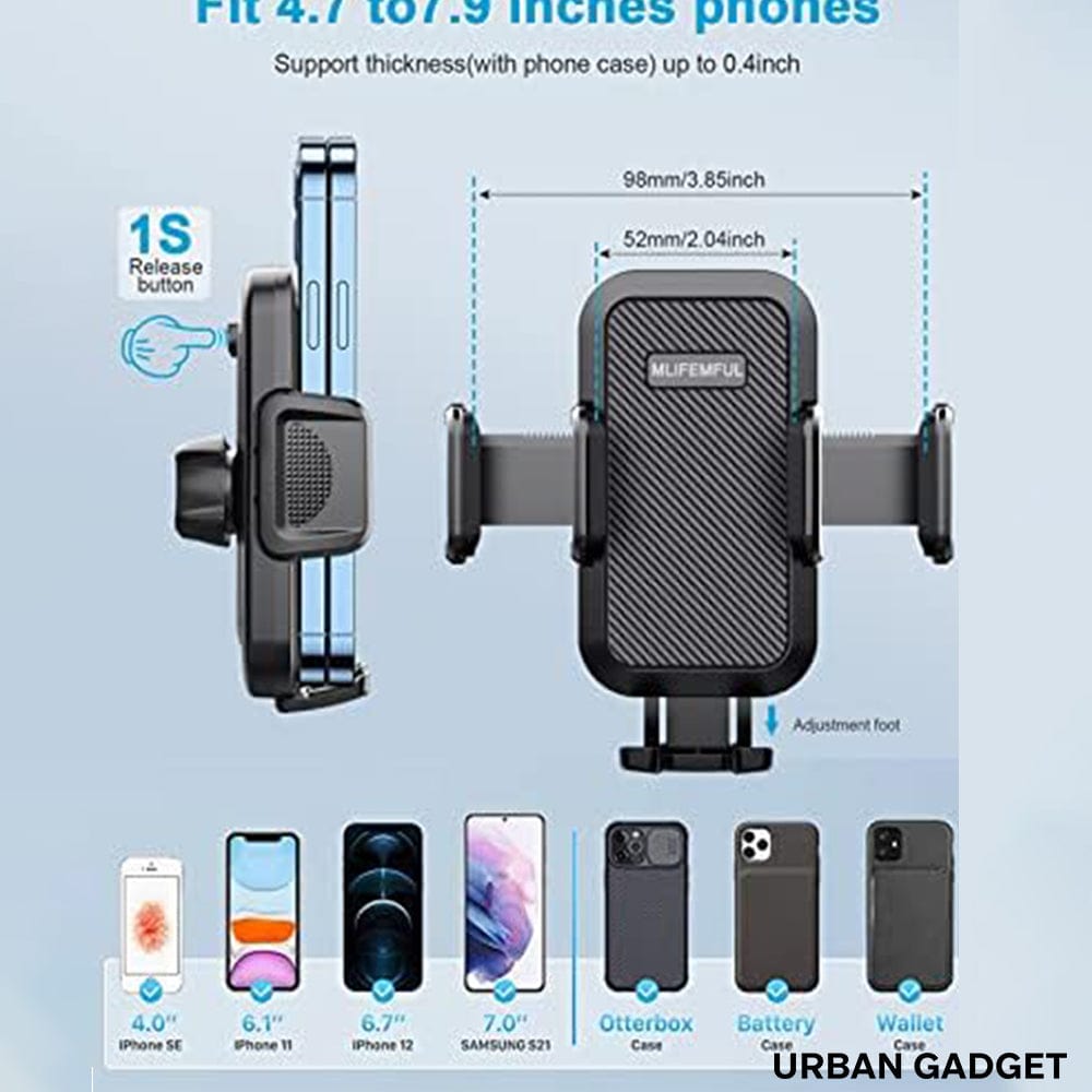 Adjustable Car Phone Holder with Suction Cup Adjustable Car Phone Holder with Suction Cup Zaavio®