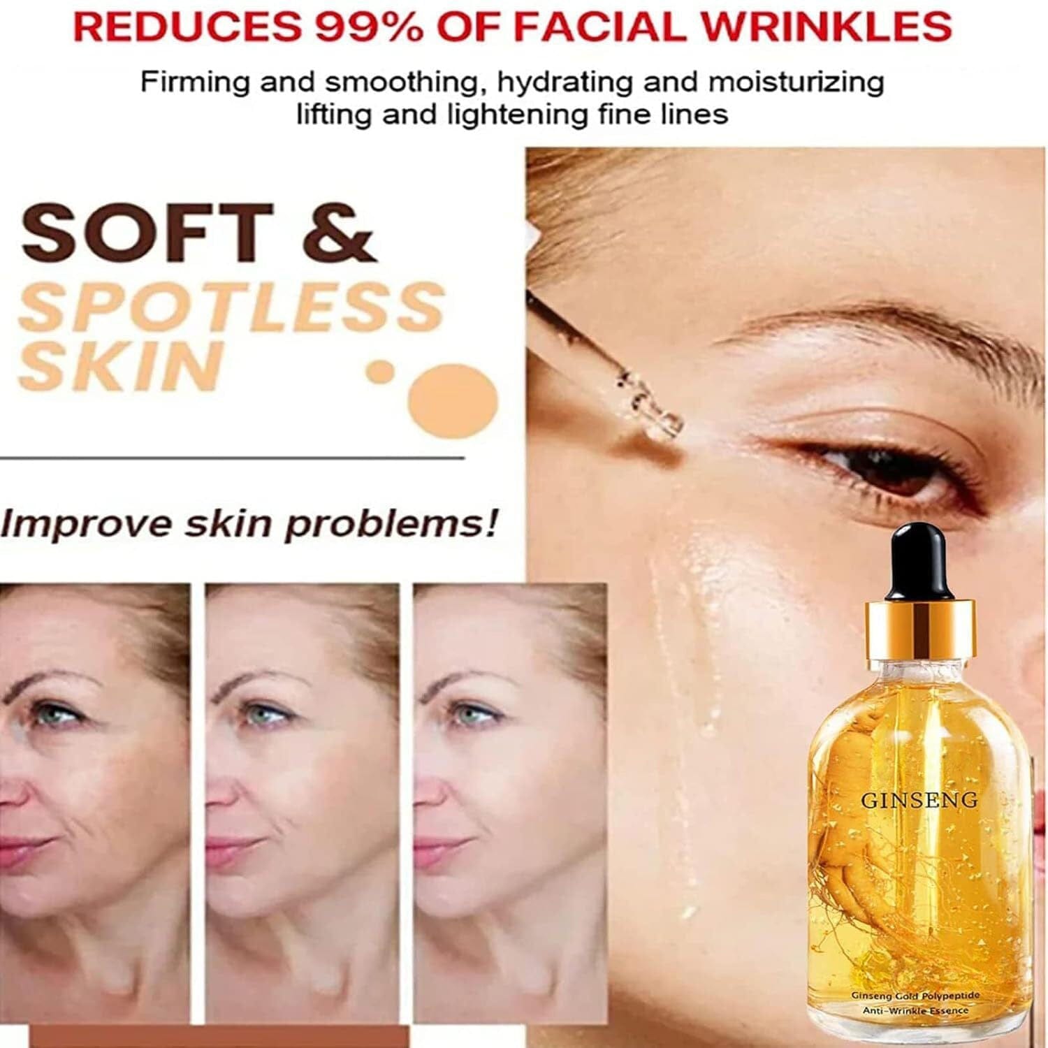anti ageing Ginseng Gold Polypeptide Anti-Ageing Serum Zaavio®
