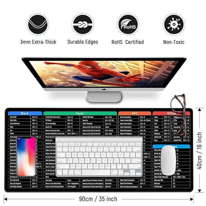 Anti-slip Keyboard Pad with (Shortcut Key Patterns) Zaavio®