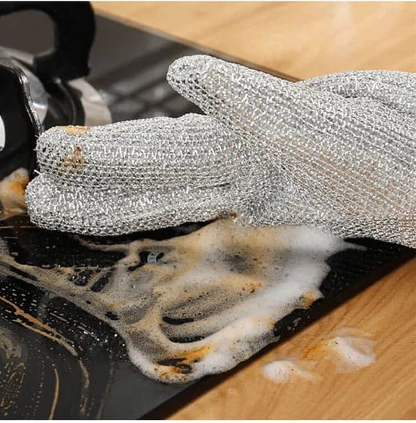 Bamboo Fiber Wire Dishwashing Gloves 1 Pair Zaavio®️