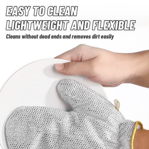 Bamboo Fiber Wire Dishwashing Gloves 1 Pair Zaavio®️