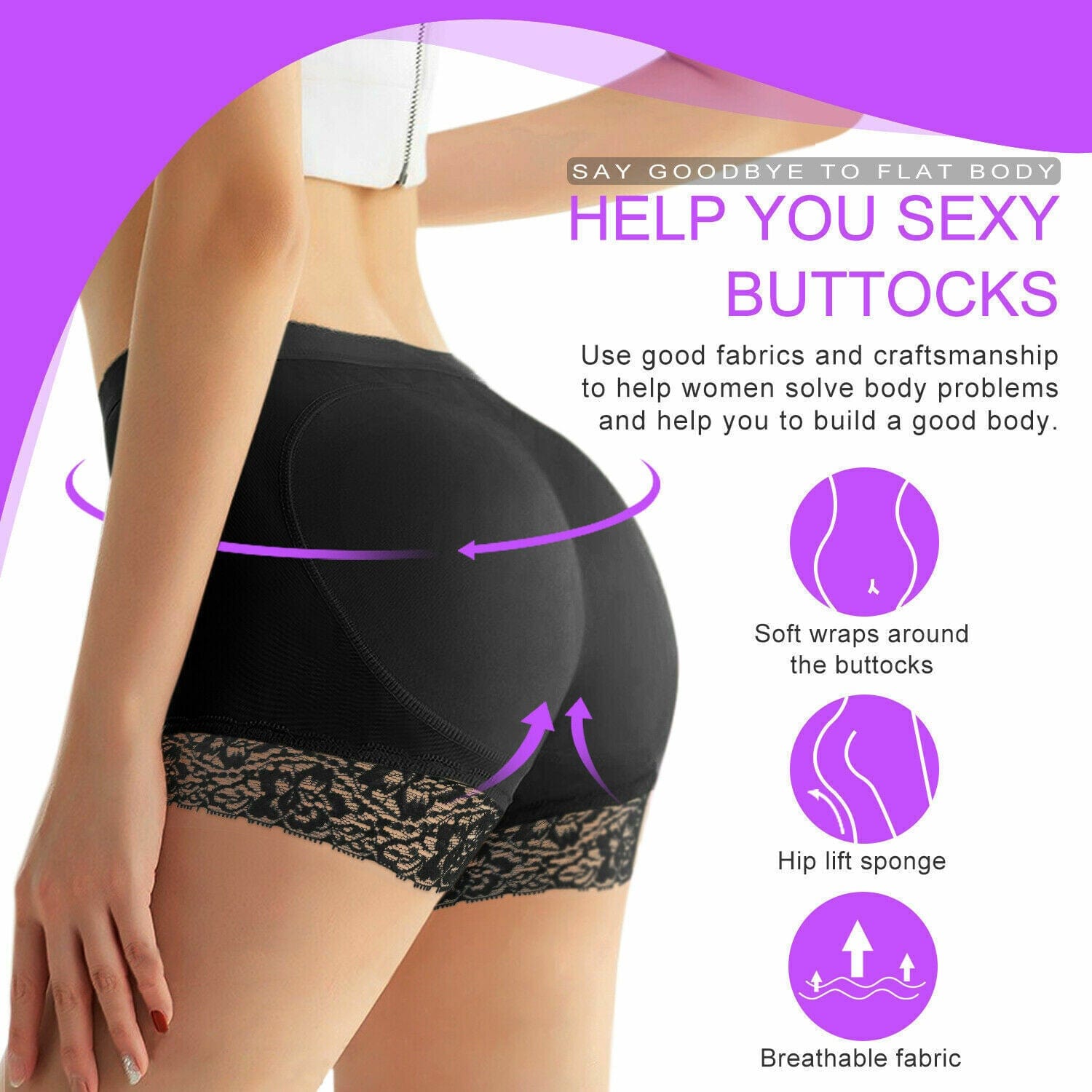 Bra and Shape Padded Body Shaper Butt Lifter Panty Zaavio®️