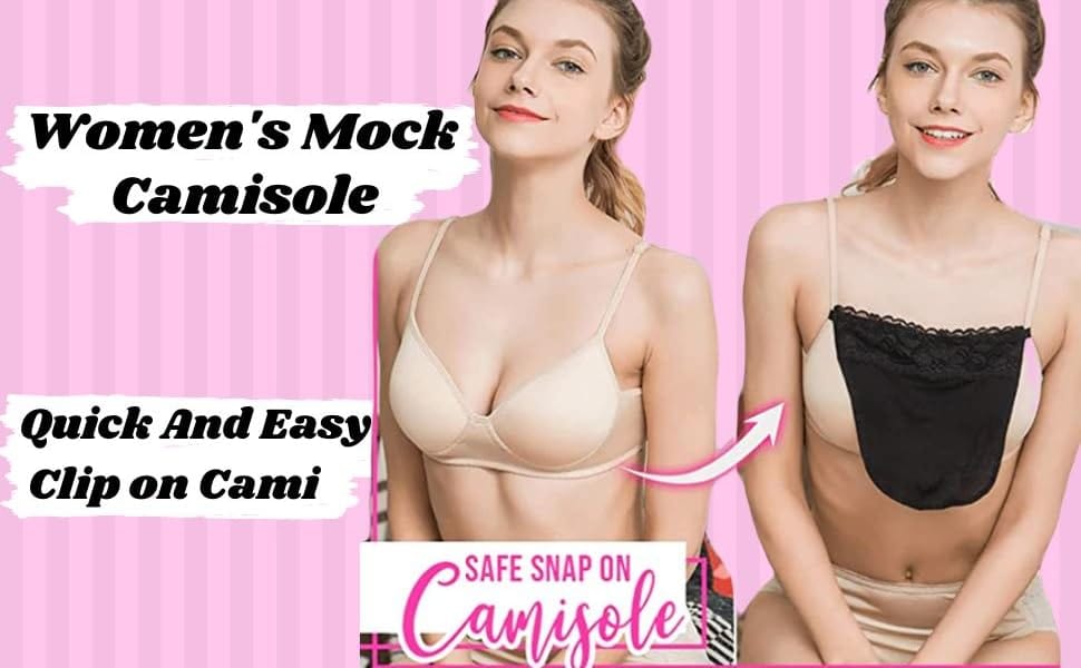 Cami Secret Women's Polyester Clip-on Camisole (Set of 3) Zaavio®