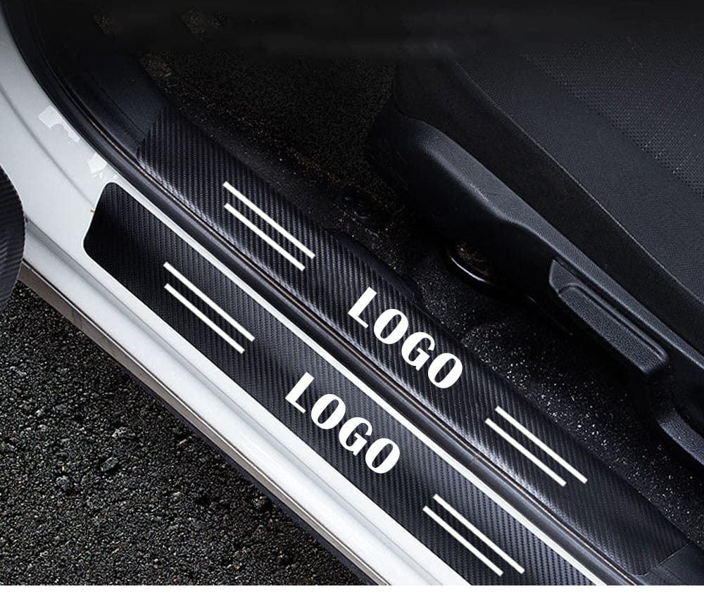 Car Accessories Carbon Fiber Door Sill Protector (4 Pcs) Zaavio®