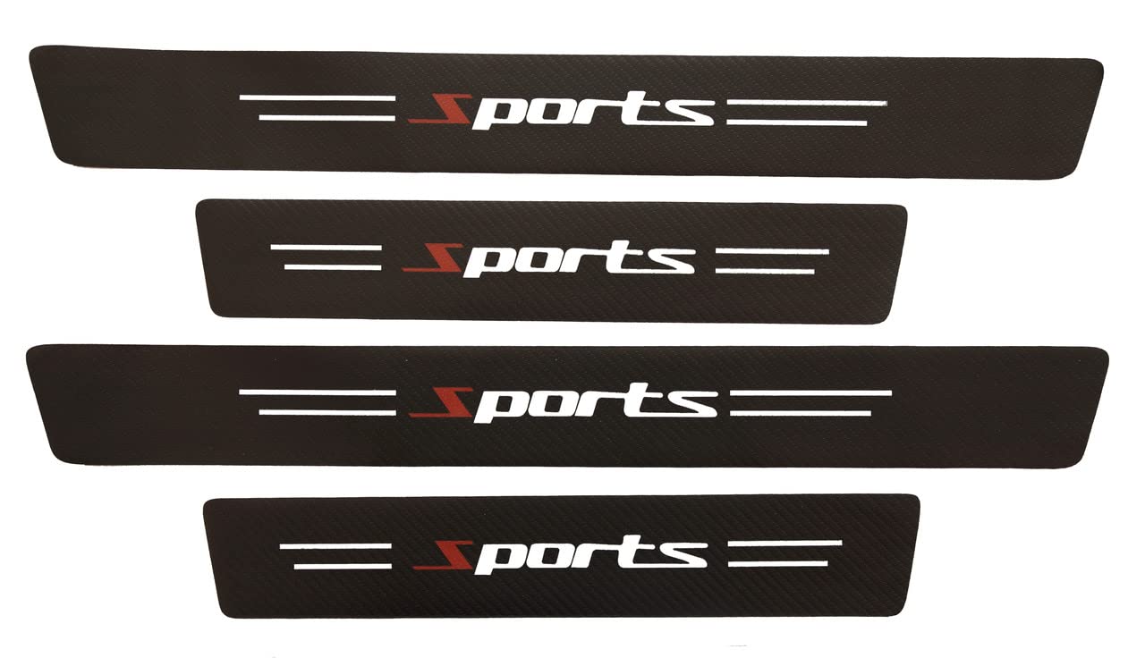 Car Accessories Carbon Fiber Door Sill Protector (4 Pcs) Zaavio®