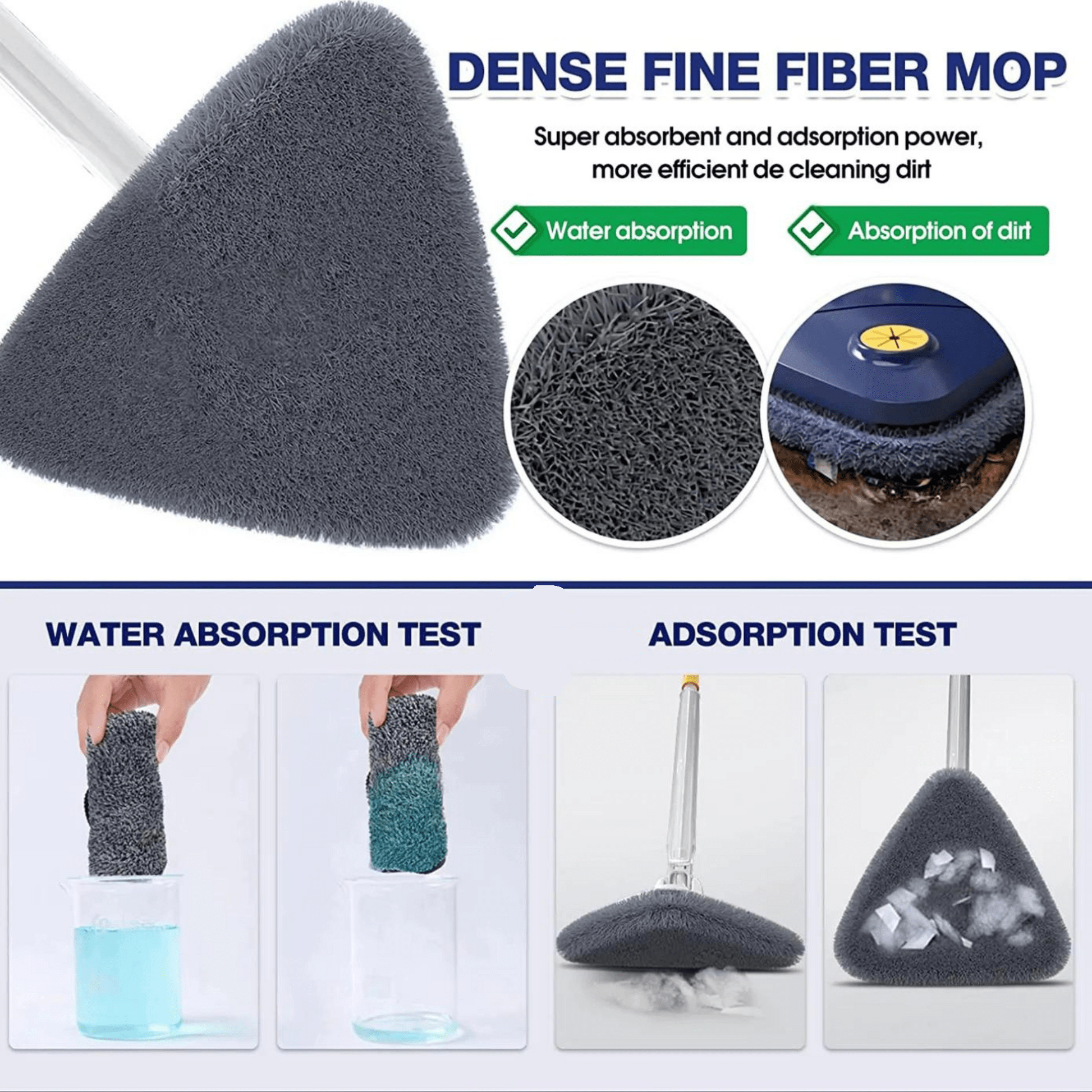 Cleaning Mop Floor Cleaner Rotating Microfiber Pocha - Moptrio™️ Moptrio™️ Zaavio®