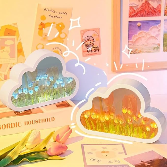 Cloud Endless Bloom Lamp | Led Light Tulip Lamp Night Light Lamp For Home And Bedroom Cloud Endless Bloom Lamp Zaavio®