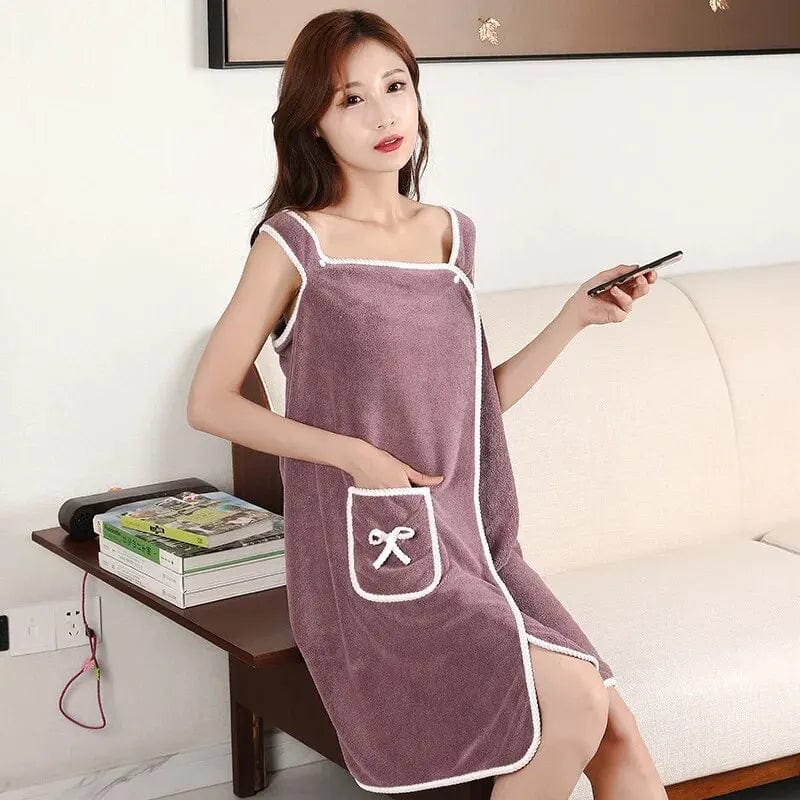 ComfortCurl™ - Womens' Wearable Bath Towel | Bath Robe Towels Bathroom Micro Fibre Towel For Women ComfortCurl™️ Womens' Wearable Bath Towel Zaavio®