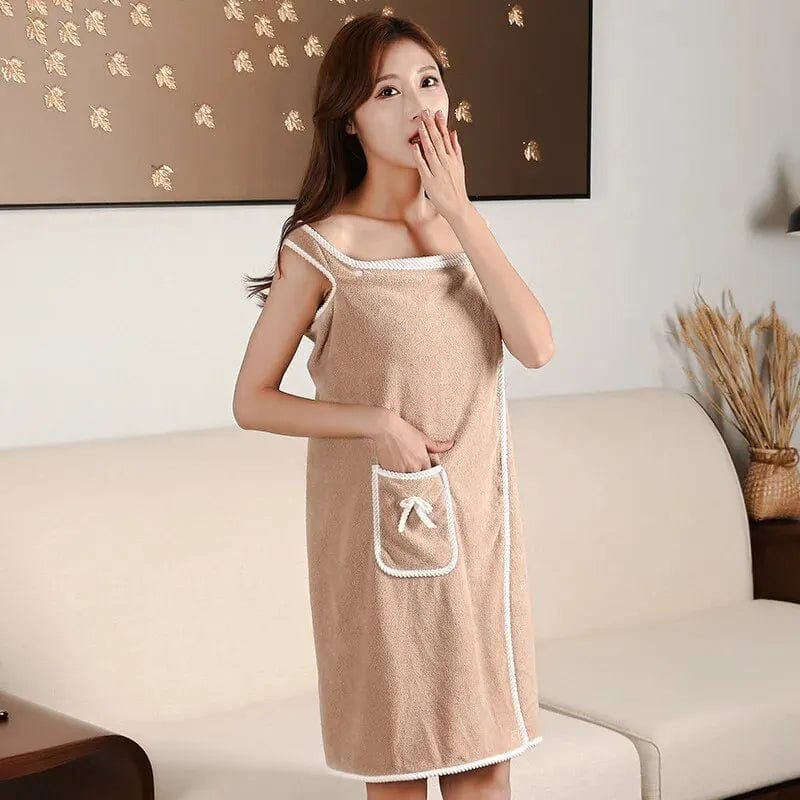 ComfortCurl™ - Womens' Wearable Bath Towel | Bath Robe Towels Bathroom Micro Fibre Towel For Women ComfortCurl™️ Womens' Wearable Bath Towel Zaavio®