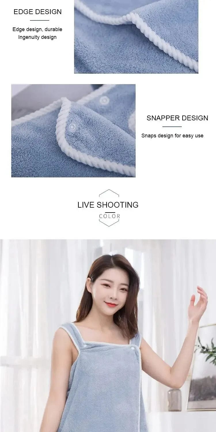 ComfortCurl™ - Womens' Wearable Bath Towel | Bath Robe Towels Bathroom Micro Fibre Towel For Women ComfortCurl™️ Womens' Wearable Bath Towel Zaavio®
