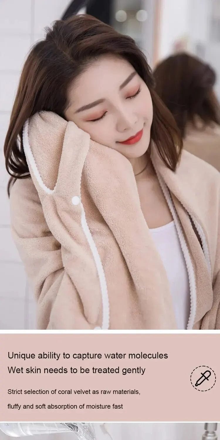 ComfortCurl™ - Womens' Wearable Bath Towel | Bath Robe Towels Bathroom Micro Fibre Towel For Women ComfortCurl™️ Womens' Wearable Bath Towel Zaavio®