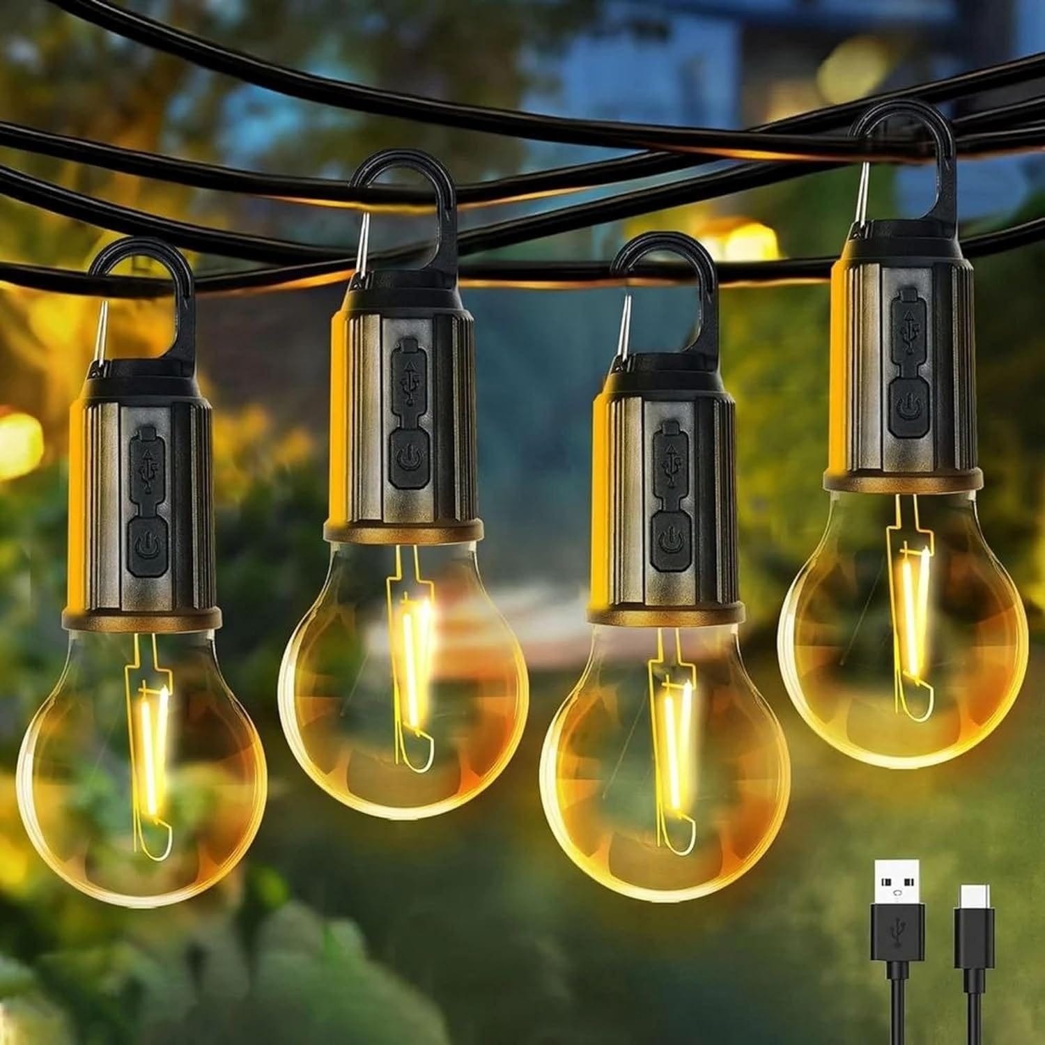 Decorative Hanging Bulb with 3 Modes Tent Lamp for Camping Pack of 1 Zaavio®