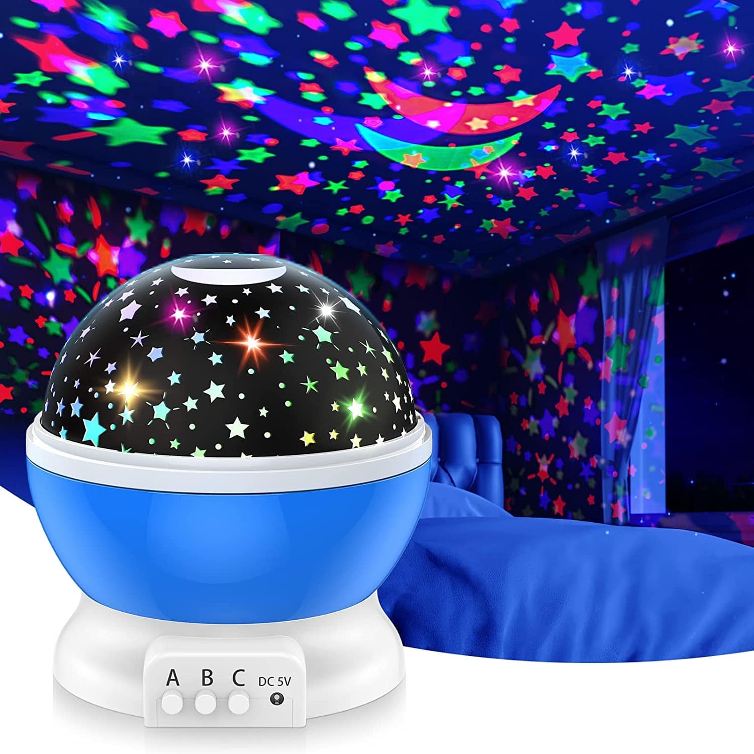 Decorative Star Lights Rotating Night Lamp Projector - Galaxzo™ Luces nocturnas Galaxzo™ Night Light Projector Zaavio®