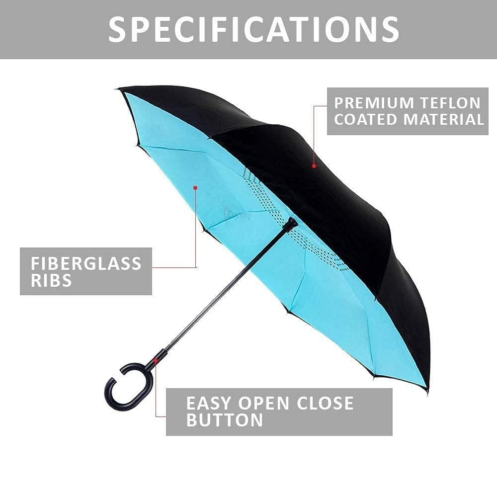Double Layer Inverted Reversible Umbrella (Multicolor) Roposo Clout