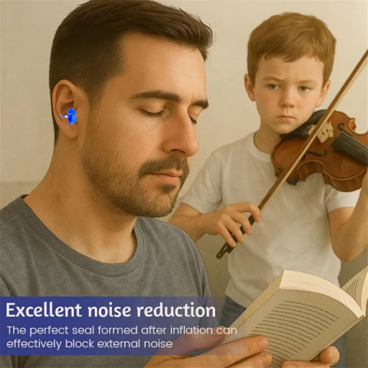 Innovative Inflatable Silicone Earplugs (Set of 4)