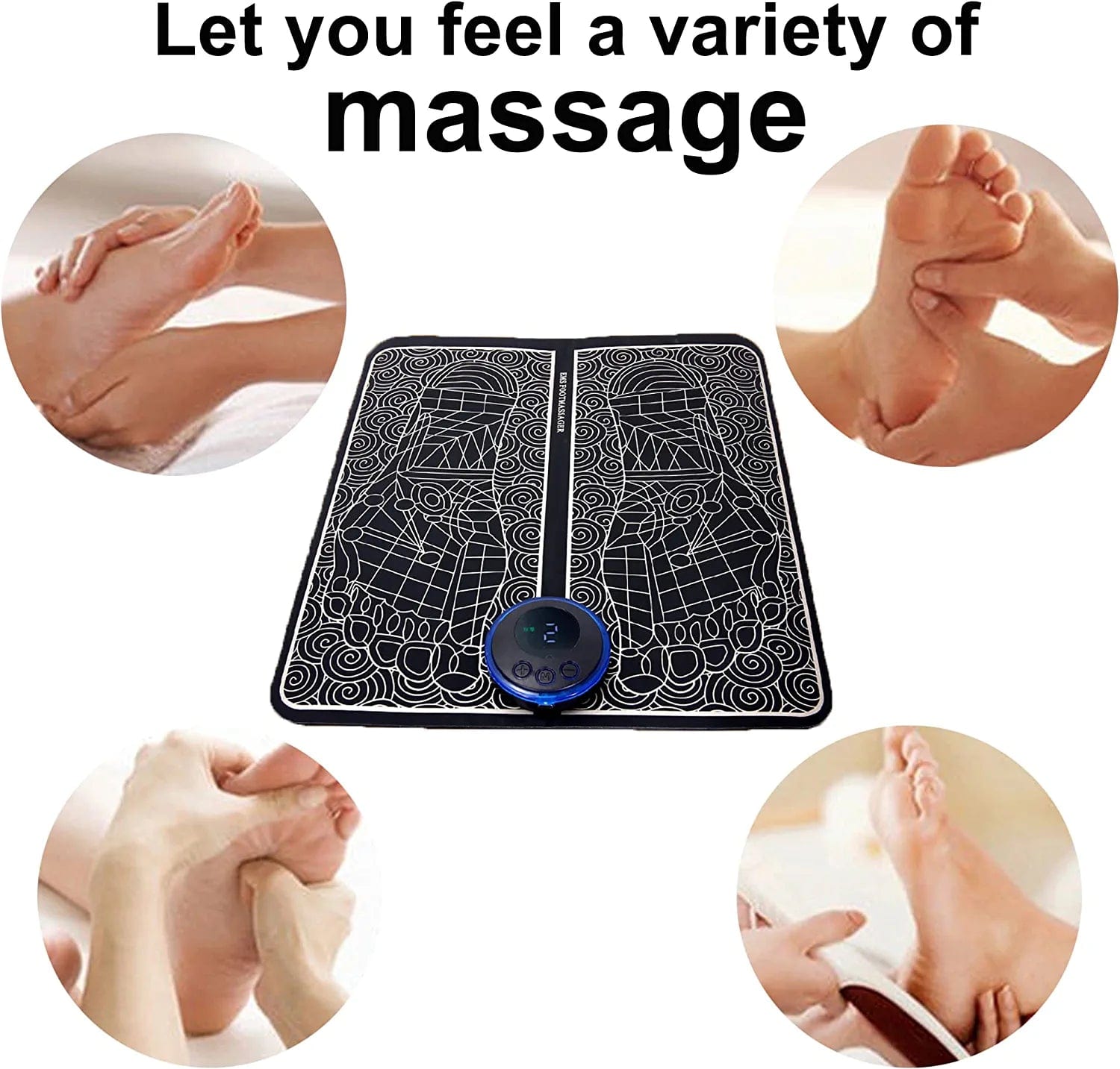 EMS Leg and Foot Massager Mat Electrical Pad - Pulsezy™ Pulsezy™ Zaavio®