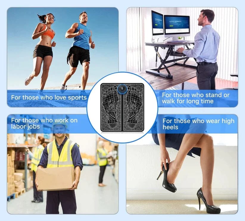 EMS Leg and Foot Massager Mat Electrical Pad - Pulsezy™ Pulsezy™ Zaavio®