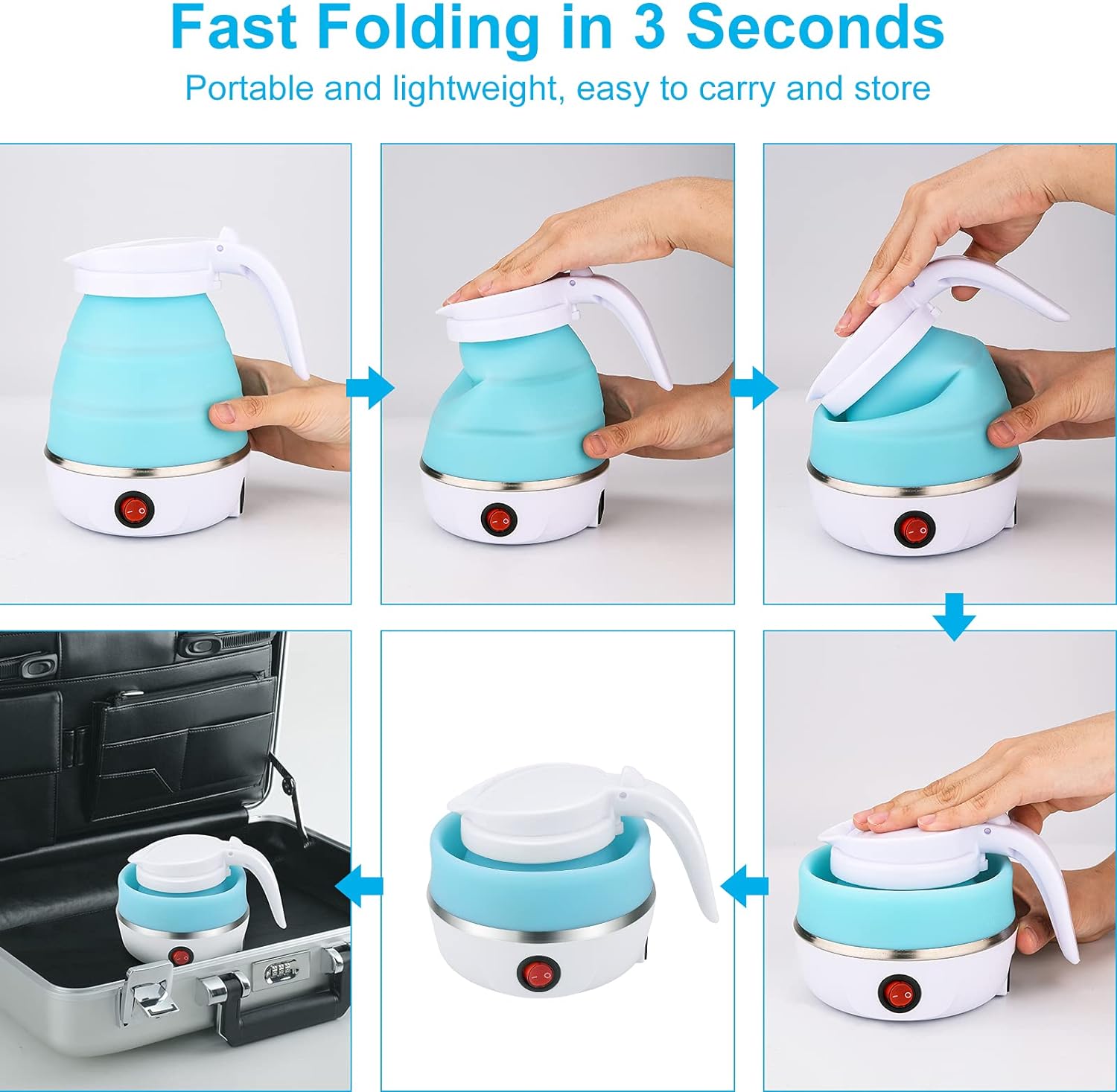 Portable Folding Electric Kettle™ EzzyShop