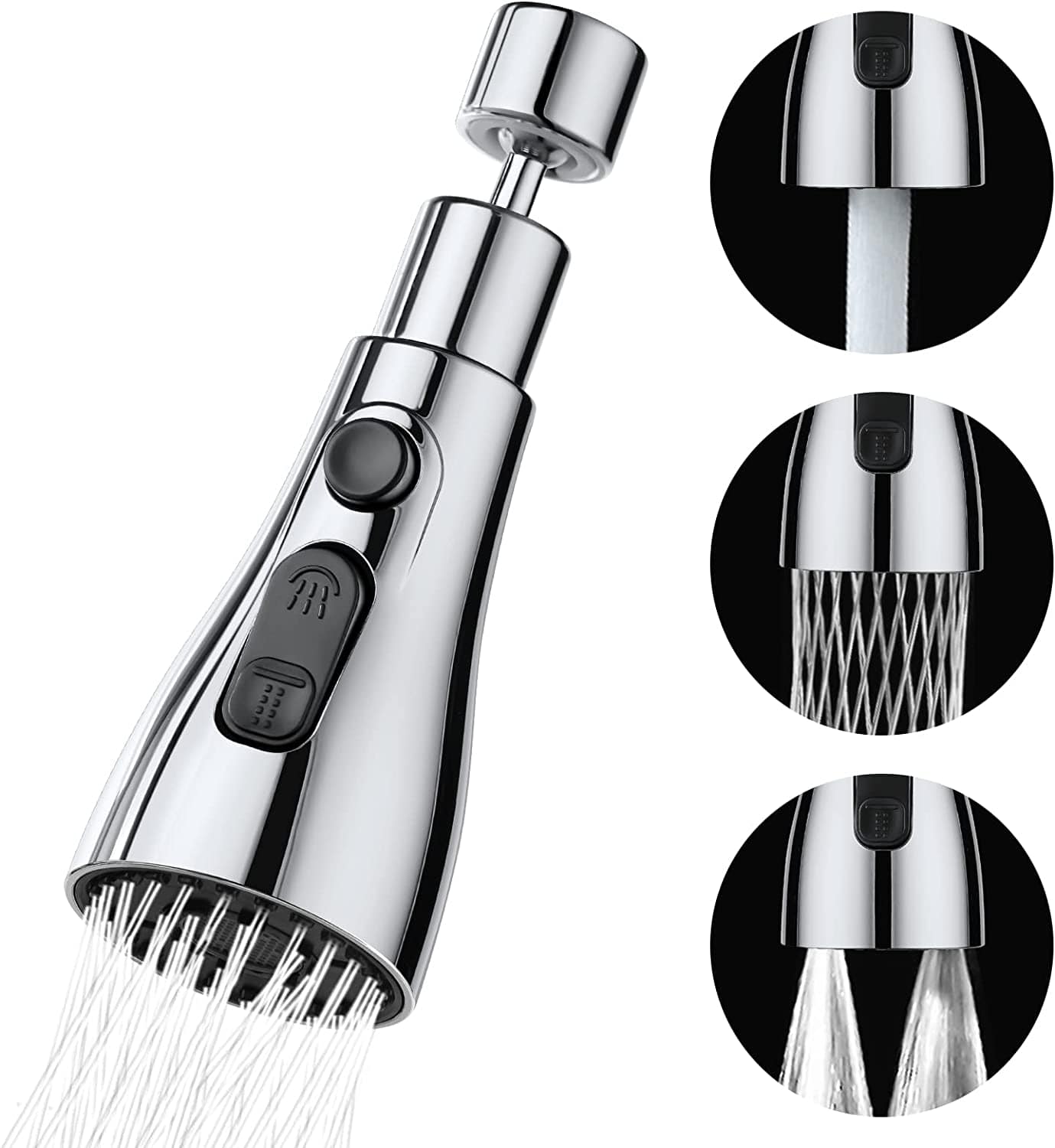 Faucets 3 Modes Water Faucet Sprayer InArt-Studio