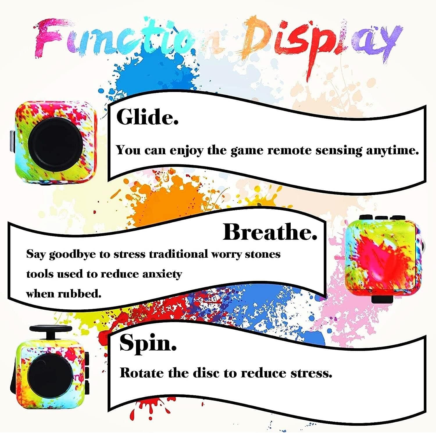 Fidget Cube For Stress Relief | Stress Relief Toys Activities Anxiety Bursting Toy Fidget Stress and anxiety relief toys Fidget Cube For Stress Relief Zaavio®