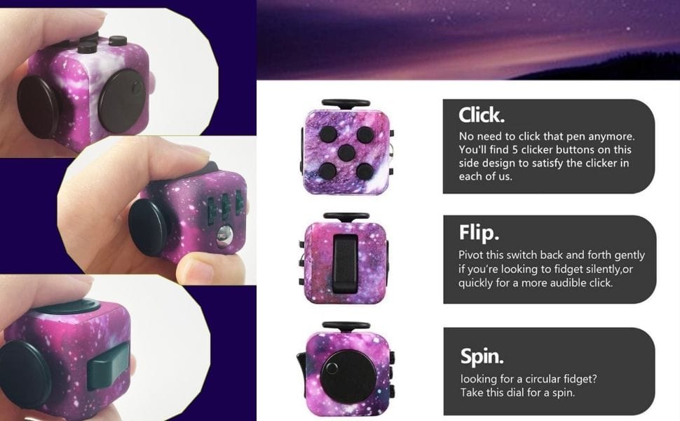 Fidget Cube For Stress Relief | Stress Relief Toys Activities Anxiety Bursting Toy Fidget Stress and anxiety relief toys Fidget Cube For Stress Relief Zaavio®