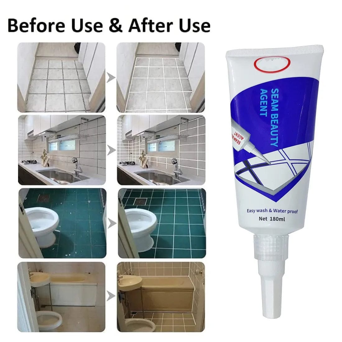 Floor Tile Gap Filler Tile Grout Joint Repair for Bathroom - Fillent™ Fillent™ Zaavio®