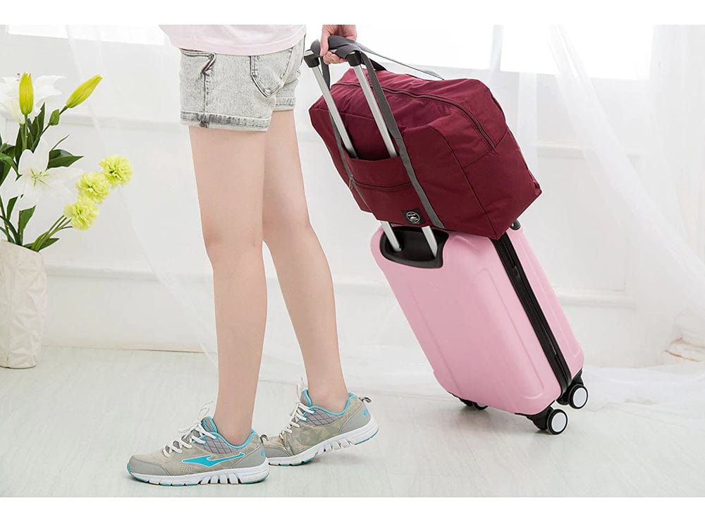 Foldable Travel Bag Tote Lightweight Waterproof Duffel Bag Roposo Clout