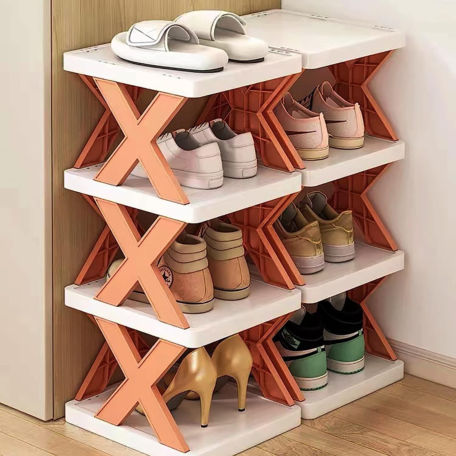 Free Size 4 Layer Shoes Organizer ( Pack of 2 ) Setupid