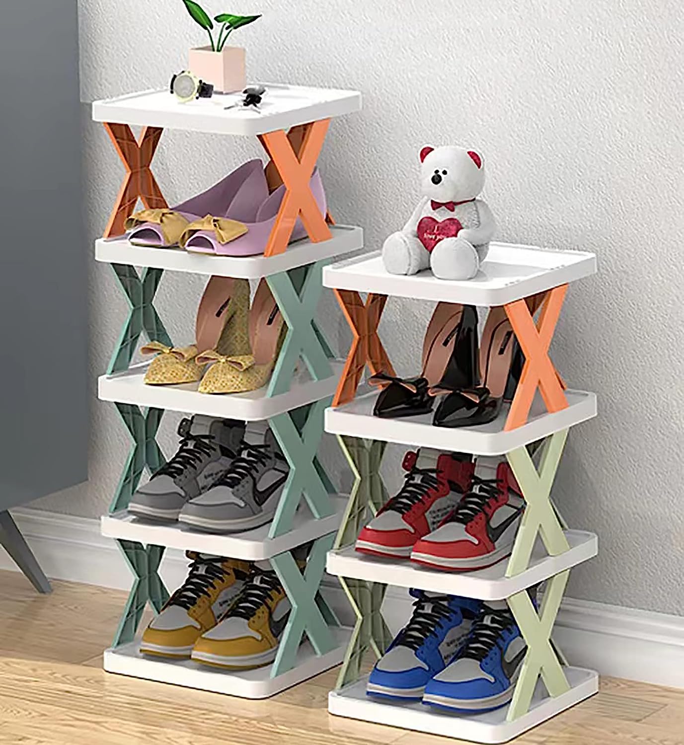 Free Size 4 Layer Shoes Organizer ( Pack of 2 ) Setupid